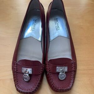 Michael Kors Burgundy Leather Loafers